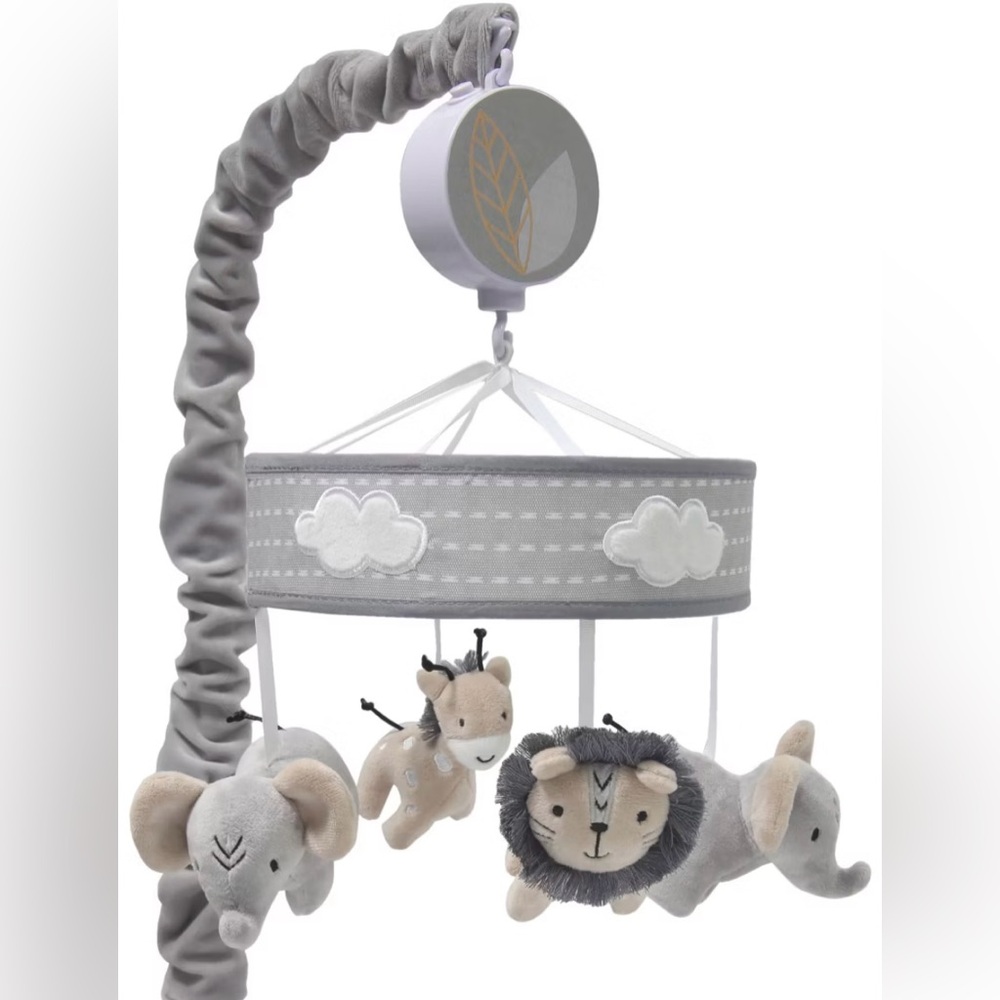 Lambs & Ivy Jungle Safari Musical Crib Mobile | Neutral Baby Nursery Decor - Picture 6 of 8